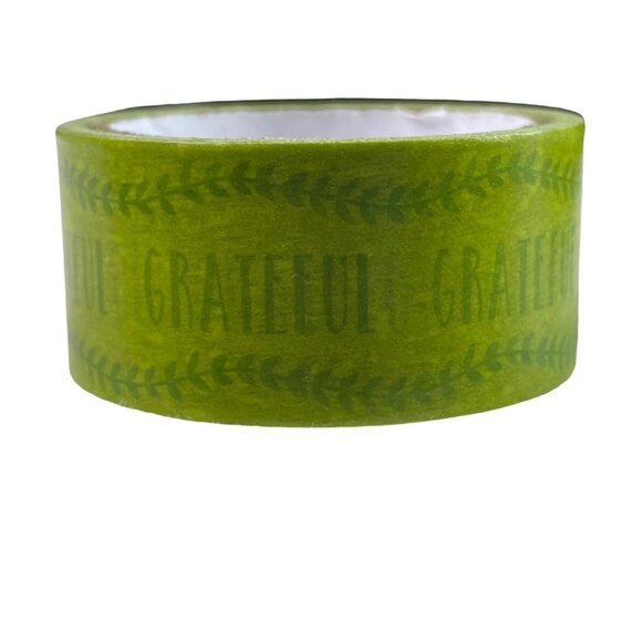 Green Greatful  Washi Tape Papercraft Scrapbook Planner School Decorative u - Picture 1 of 3